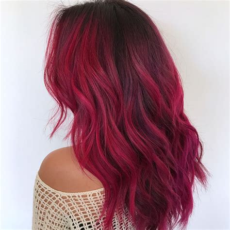 brownish red ombre hair